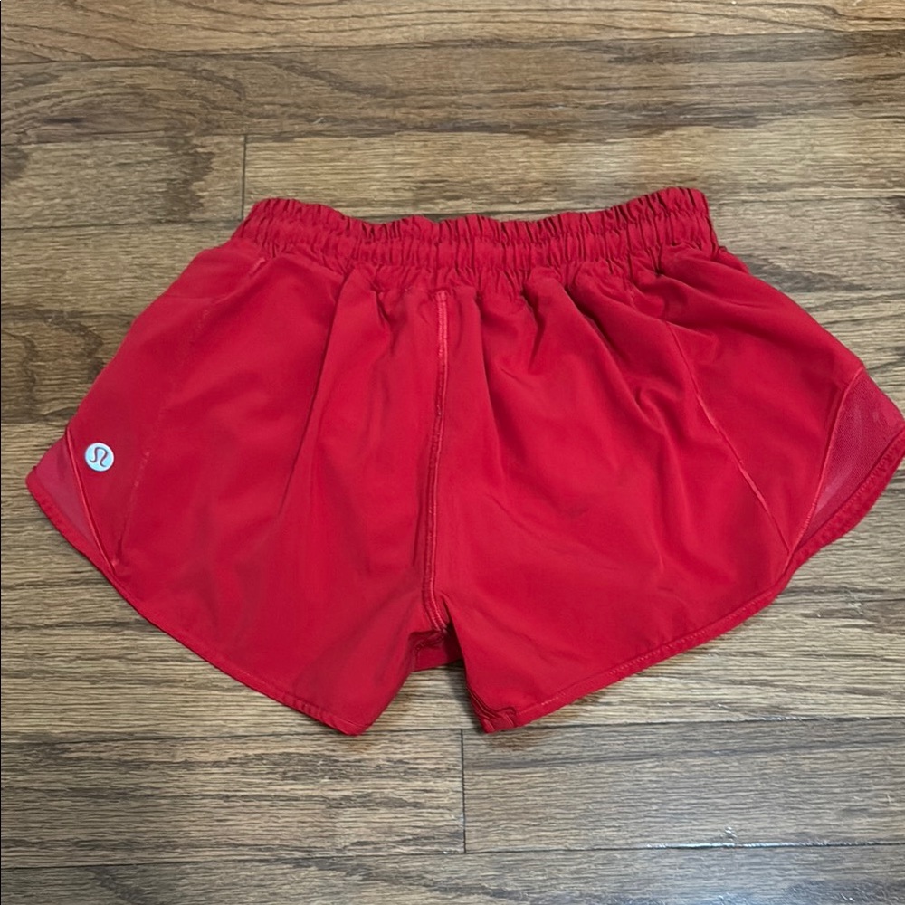 lululemon athletica Vibrant Red Athletic Shorts